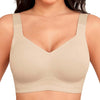 Xcutting Women Wirefree Full Coverage Bra in Nude Color - Front View